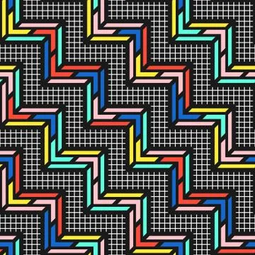 Colorful bright seamless pattern Stock Illustration