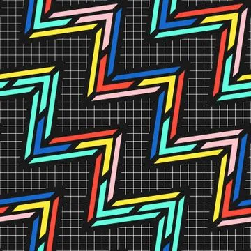 Colorful bright seamless pattern Stock Illustration