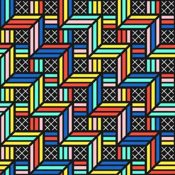 Colorful bright seamless pattern Stock Illustration