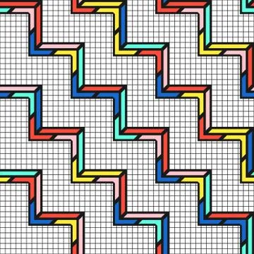 Colorful bright seamless pattern Illustrazione stock