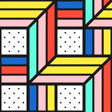 Colorful bright seamless pattern Stock Illustration