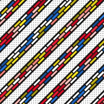 Colorful bright seamless pattern Stock Illustration