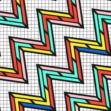 Colorful bright seamless pattern Stock Illustration