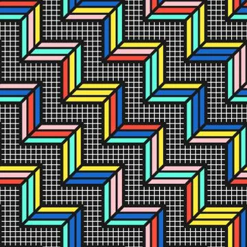Colorful bright seamless pattern Stock Illustration