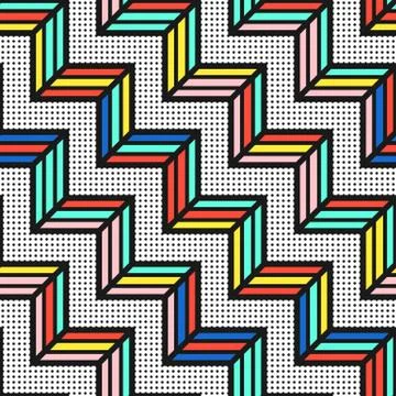 Colorful bright seamless pattern Stock Illustration