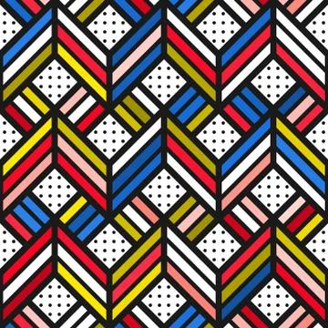 Colorful bright seamless pattern Stock Illustration