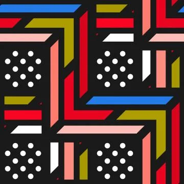 Colorful bright seamless pattern Stock Illustration