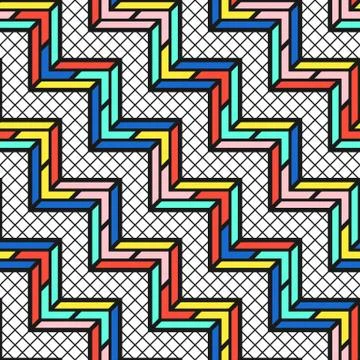 Colorful bright seamless pattern Stock Illustration