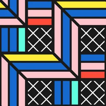 Colorful bright seamless pattern Stock Illustration