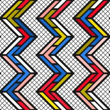 Colorful bright seamless pattern Stock Illustration