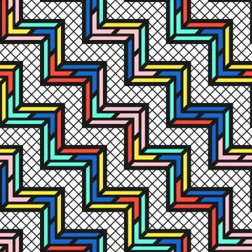 Colorful bright seamless pattern Stock Illustration