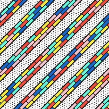 Colorful bright seamless pattern Stock Illustration