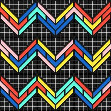 Colorful bright seamless pattern Stock Illustration