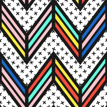 Colorful bright seamless pattern Stock Illustration