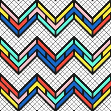 Colorful bright seamless pattern Stock Illustration