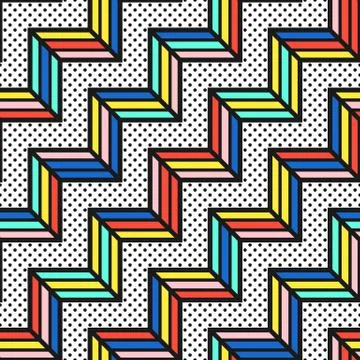 Colorful bright seamless pattern Stock Illustration