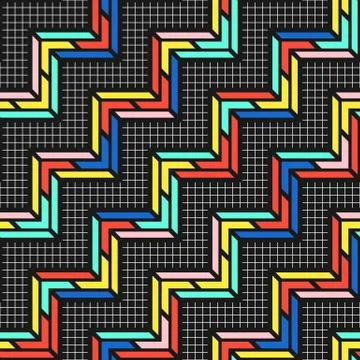 Colorful bright seamless pattern Stock Illustration