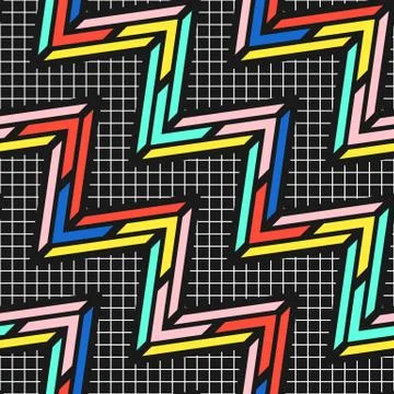 Colorful bright seamless pattern Illustrazione stock