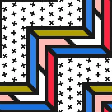 Colorful bright seamless pattern Stock Illustration