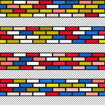 Colorful bright seamless pattern Stock Illustration