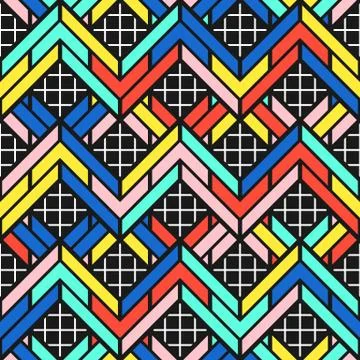 Colorful bright seamless pattern Stock Illustration