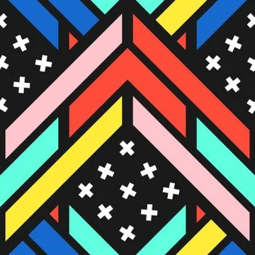 Colorful bright seamless pattern Stock Illustration