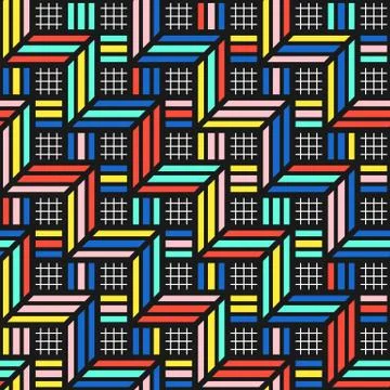 Colorful bright seamless pattern Stock Illustration