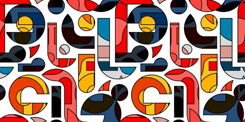 Colorful bright seamless vector pattern. Artitic vibrant repeatable background 스톡 일러스트