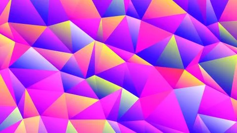 Colorful Bright Trendy Low Poly Backdrop Design Stock Illustration