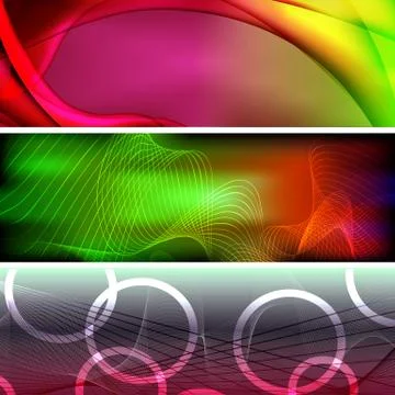Colorful bright vector banners Stock Illustration