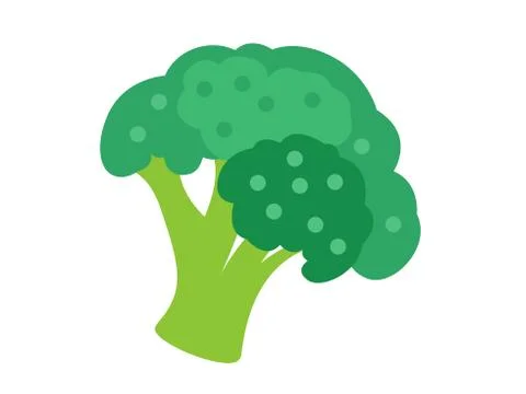 Colorful broccoli. Icon Vector flat illustration Illustrazione stock