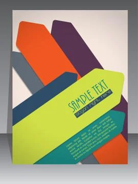 Colorful brochure design with arrow elements Illustrazione stock