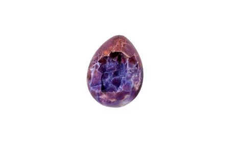 Colorful broken handmade easter egg isolated on a white background Stock Photos