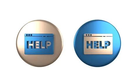 Colorful Browser help icon isolated on white background. Internet communica.. 库存插图