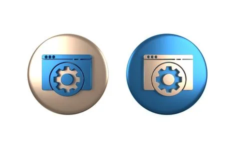 Colorful Browser setting icon isolated on white background. Adjusting, serv.. Stock Illustration