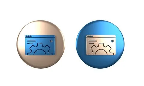 Colorful Browser setting icon isolated on white background. Adjusting, serv.. Stock Illustration
