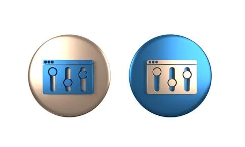 Colorful Browser setting icon isolated on white background. Adjusting, serv.. Stock Illustration