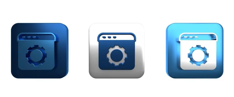 Colorful Browser setting icon isolated on white background. Adjusting, serv.. 스톡 일러스트