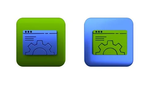 Colorful Browser setting icon isolated on white background. Adjusting, serv.. Stock Illustration