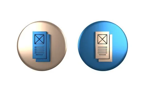 Colorful Browser window icon isolated on white background. Circle button. 3.. Illustrazione stock