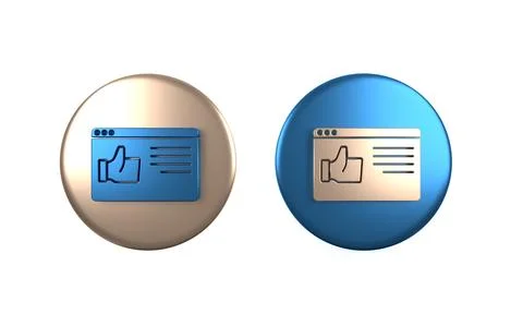 Colorful Browser window icon isolated on white background. Circle button. 3.. Illustrazione stock
