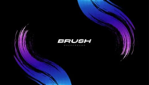 Colorful Brush Background with Halftone Effect Stock Illustration