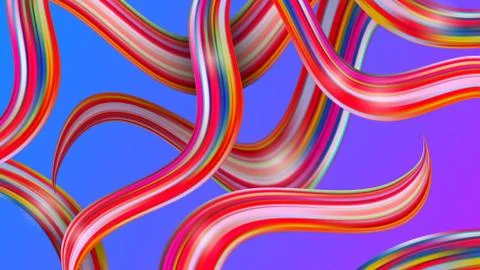 Colorful brushstroke elements abstract background. Vector illustration of modern Stock Illustration