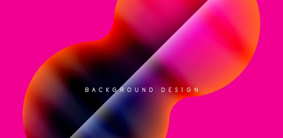 Colorful bubble abstract background with shadow effects. Minimalist geometric Stock Illustration