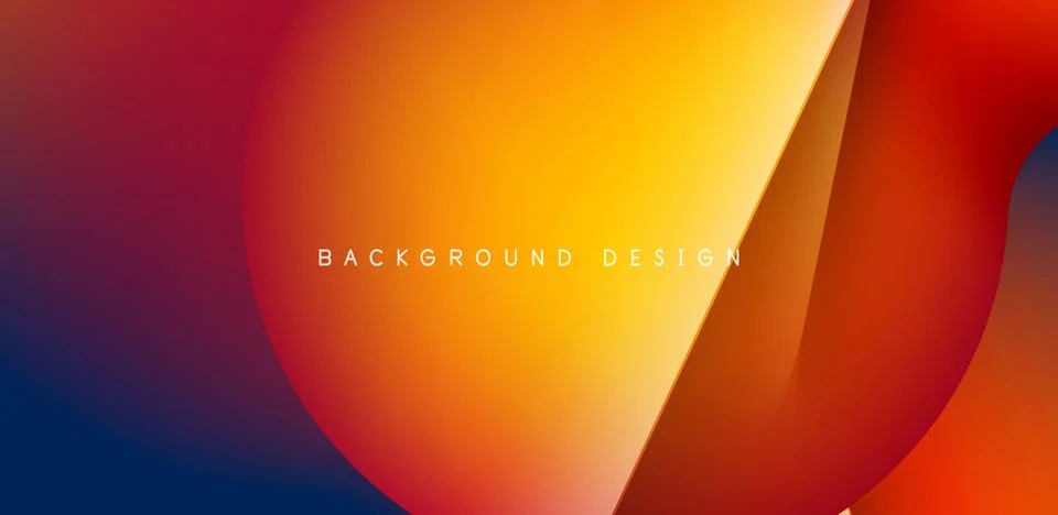 Colorful bubble abstract background with shadow effects. Minimalist geometric Stock Illustration