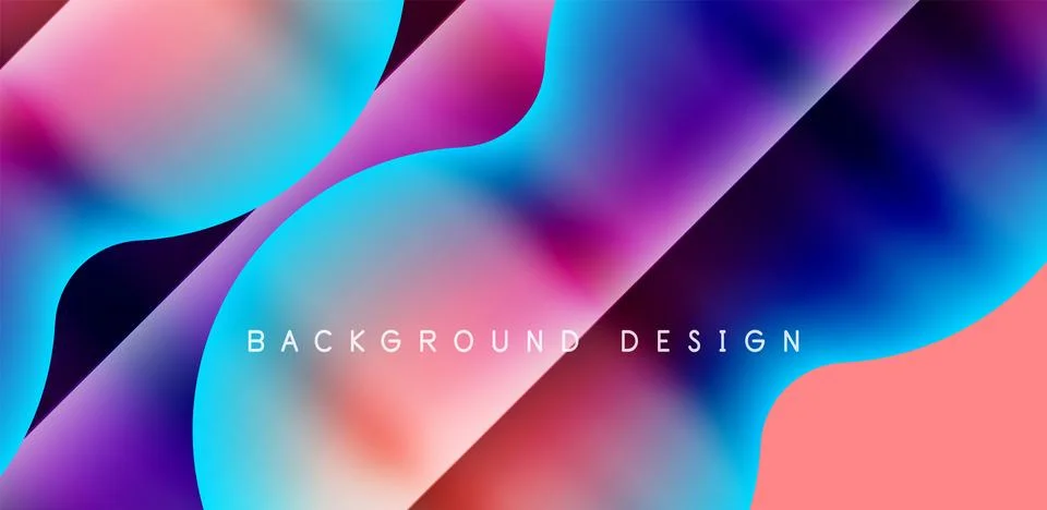Colorful bubble abstract background with shadow effects. Minimalist geometric Stock Illustration