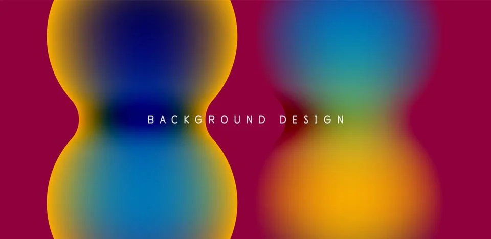 Colorful bubble abstract background with shadow effects. Minimalist geometric 库存插图