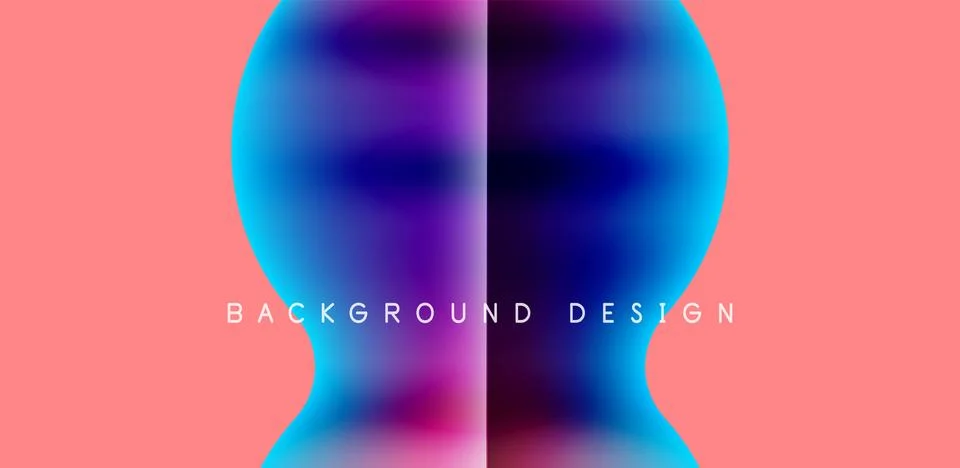 Colorful bubble abstract background with shadow effects. Minimalist geometric Stock Illustration