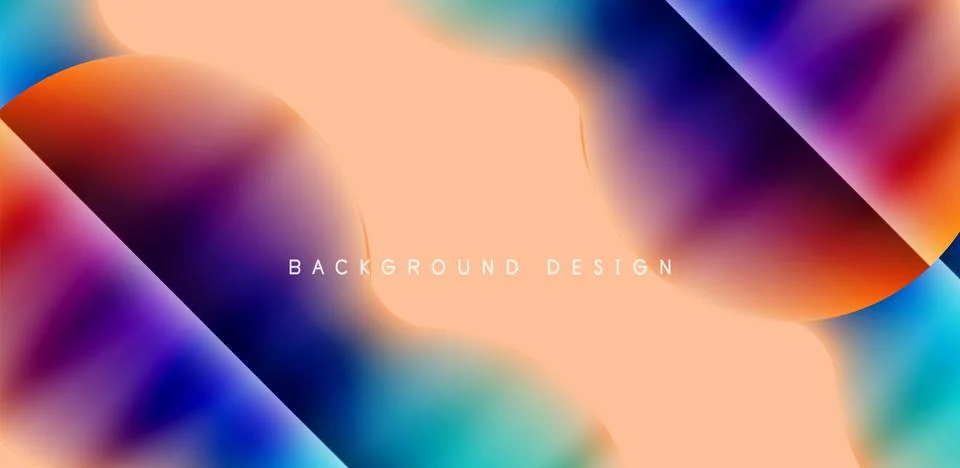 Colorful bubble abstract background with shadow effects. Minimalist geometric Stock Illustration