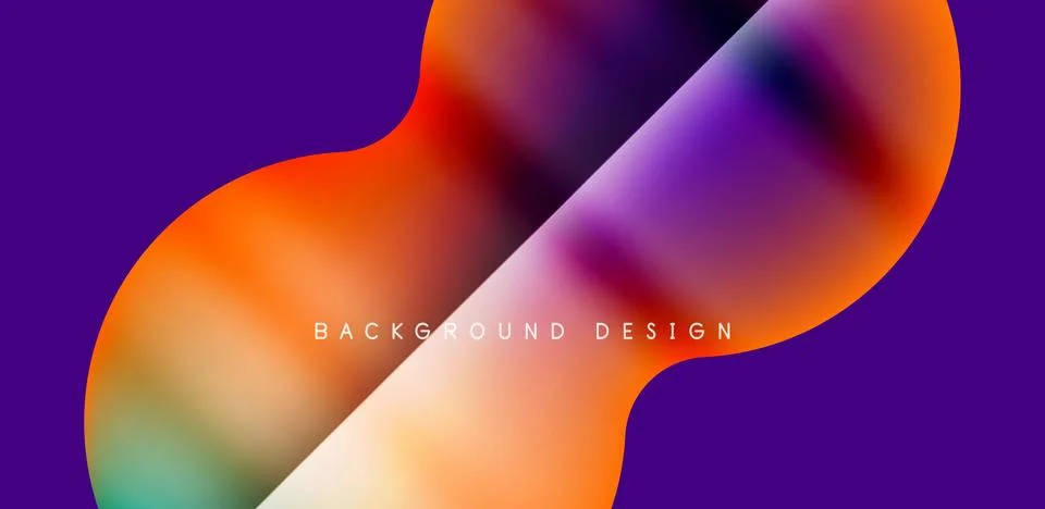 Colorful bubble abstract background with shadow effects. Minimalist geometric Stock Illustration